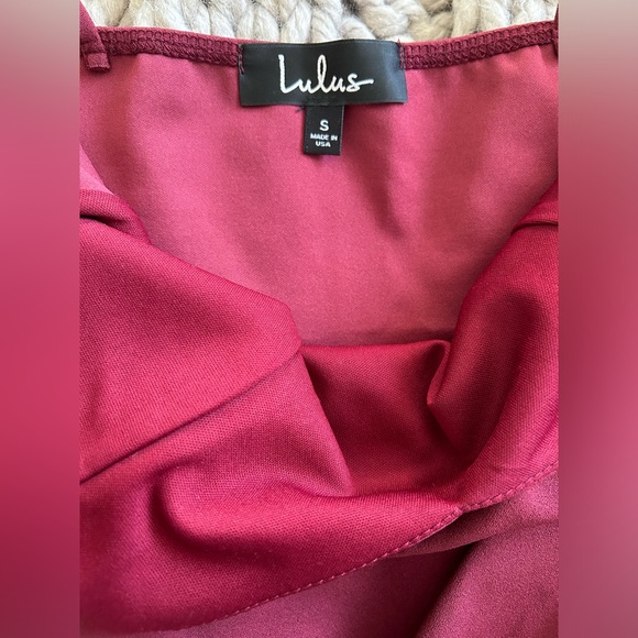 NWOT- Lulu’s- Forever Your Girl Wine Red Bodycon Dress- Size Small - Picture 2 of 12